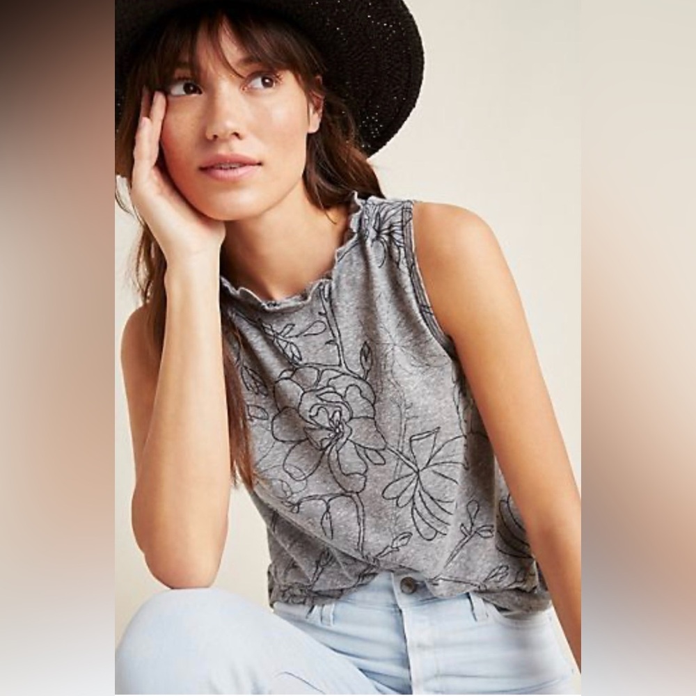 T.La Gray Floral Tank Top